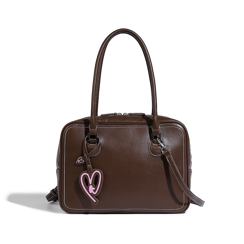 Large Capacity Toast Retro Portable Boston Handbags