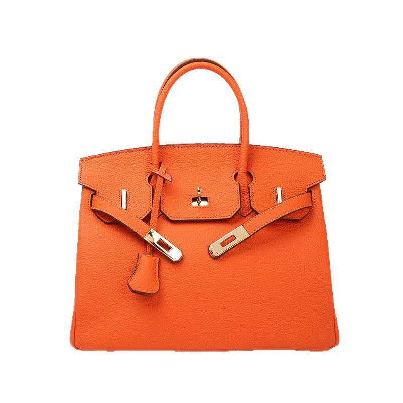 Women's Line First Layer Cowhide Handmade Genuine Bags