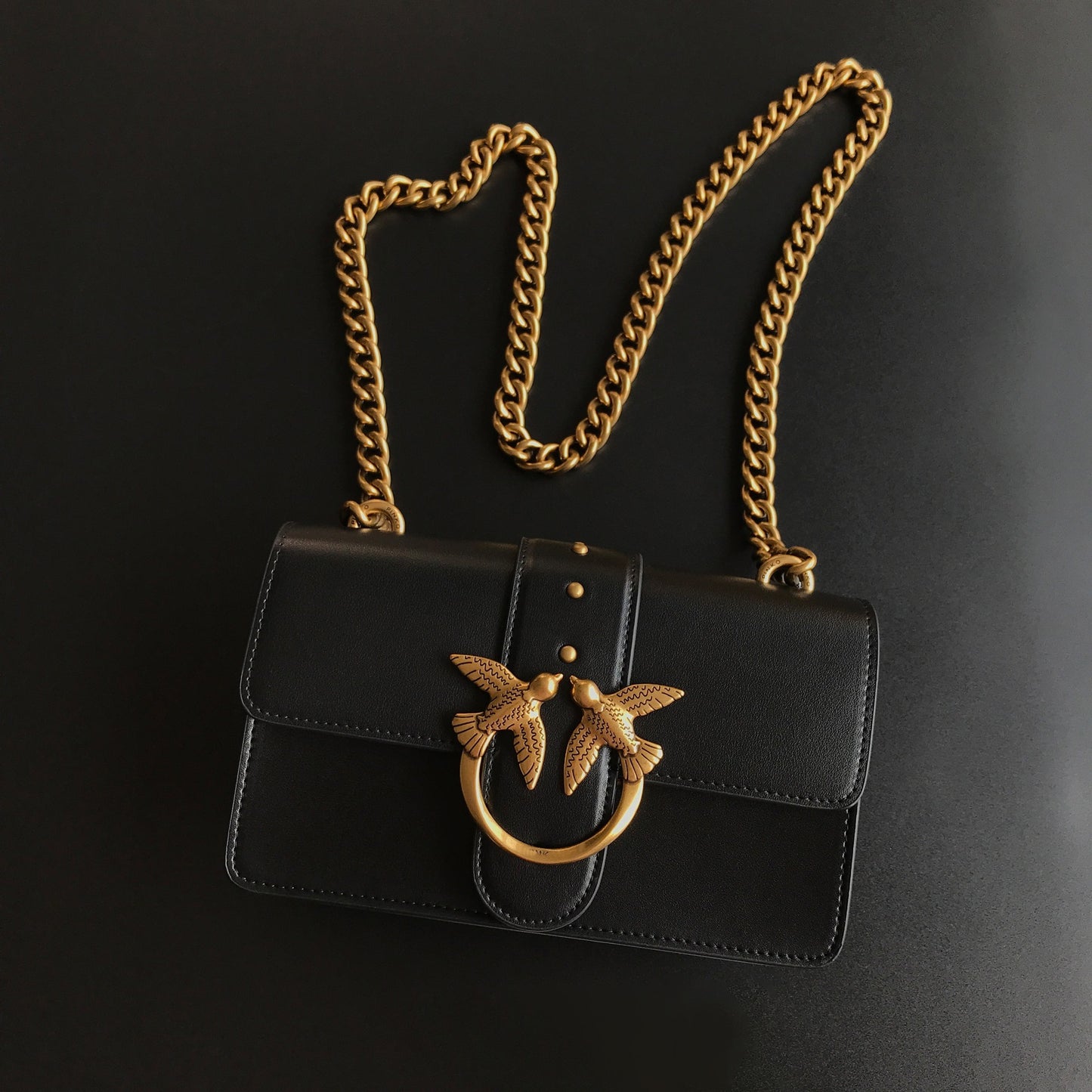 Genuine Leather Swallow Wine God Chain Shoulder Bags
