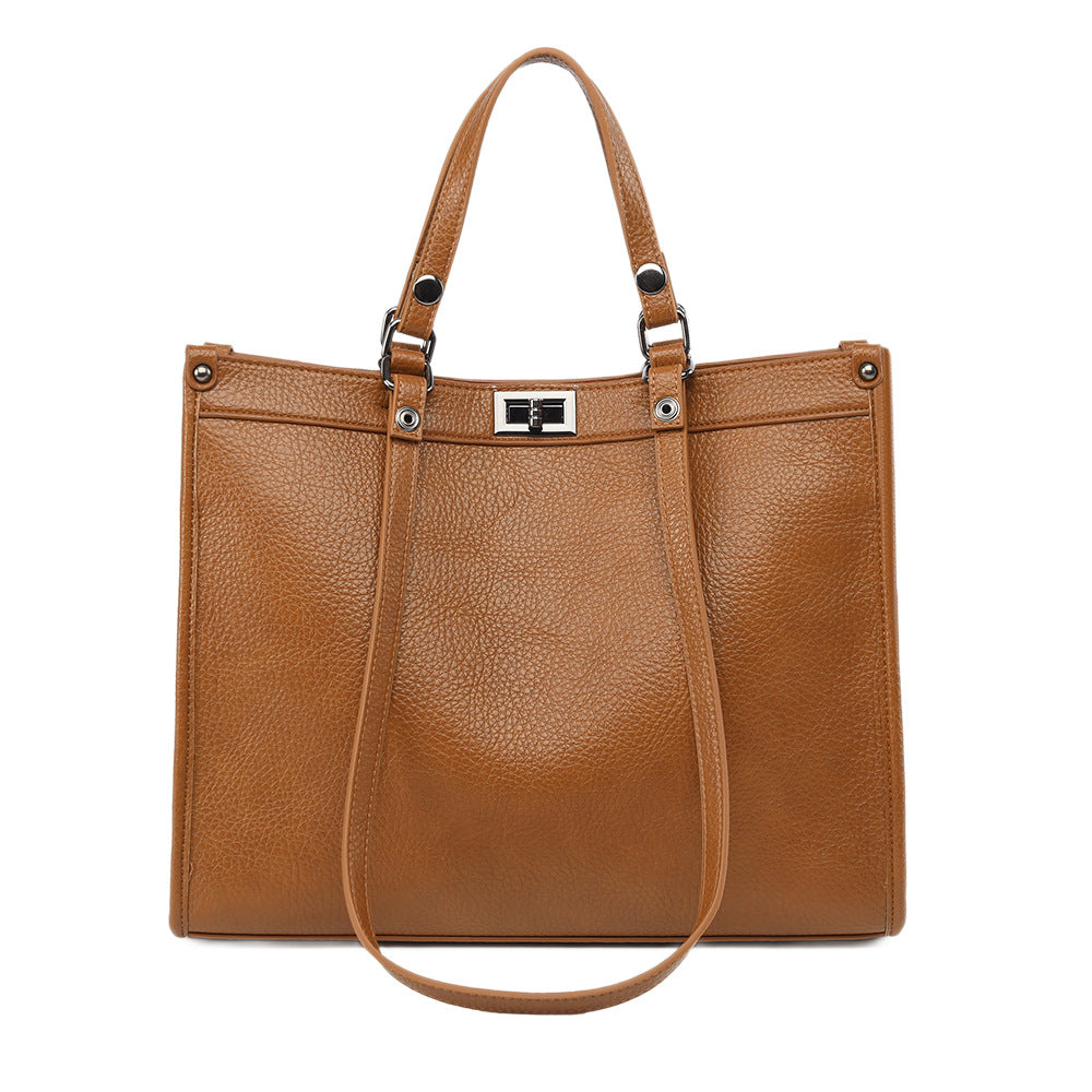 Women's High-grade Retro Large Capacity Commuter High Shoulder Bags