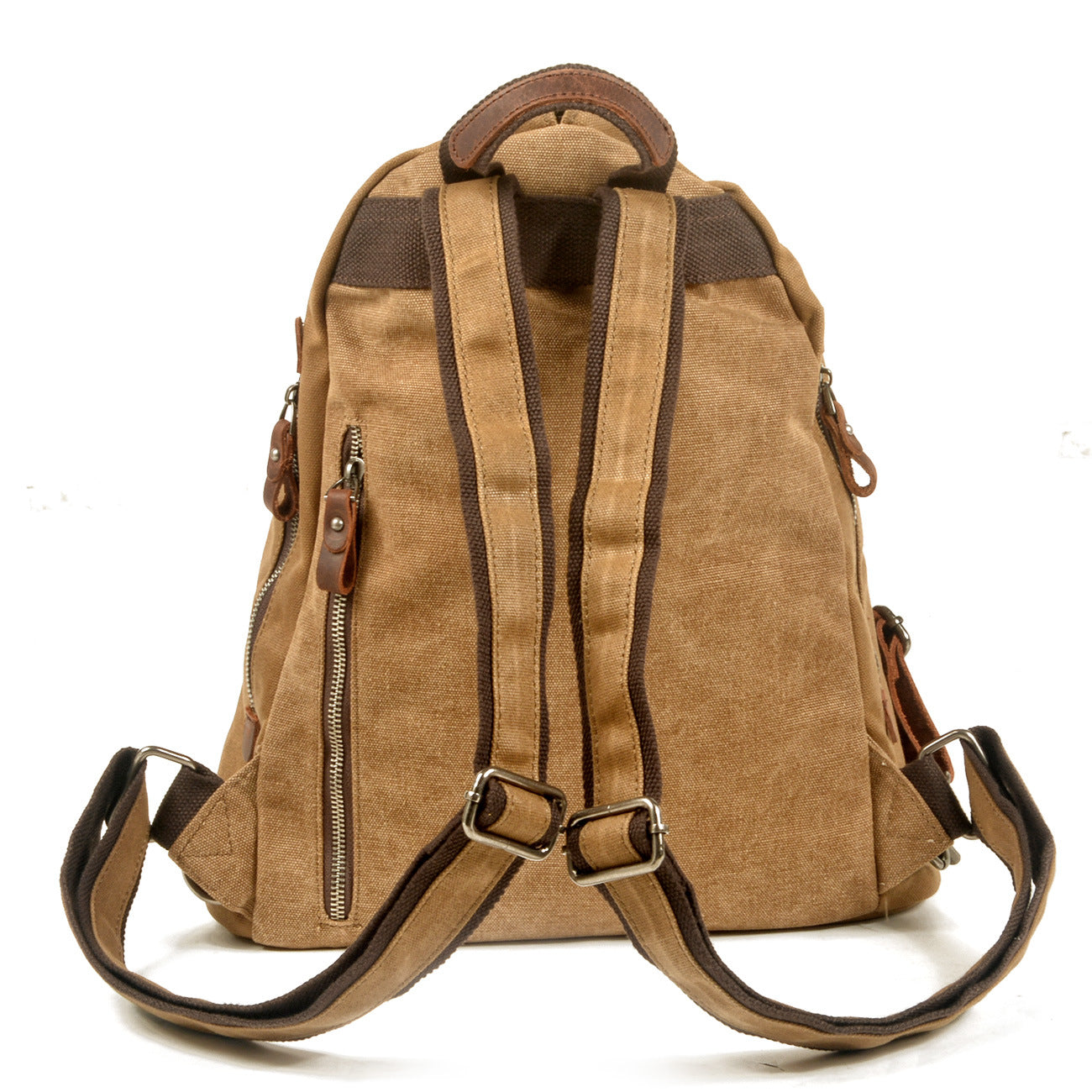 Men's Waterproof Retro Tooling Vintage Oil Wax Canvas Backpacks