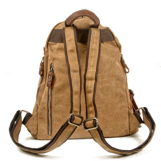 Men's Waterproof Retro Tooling Vintage Oil Wax Canvas Backpacks