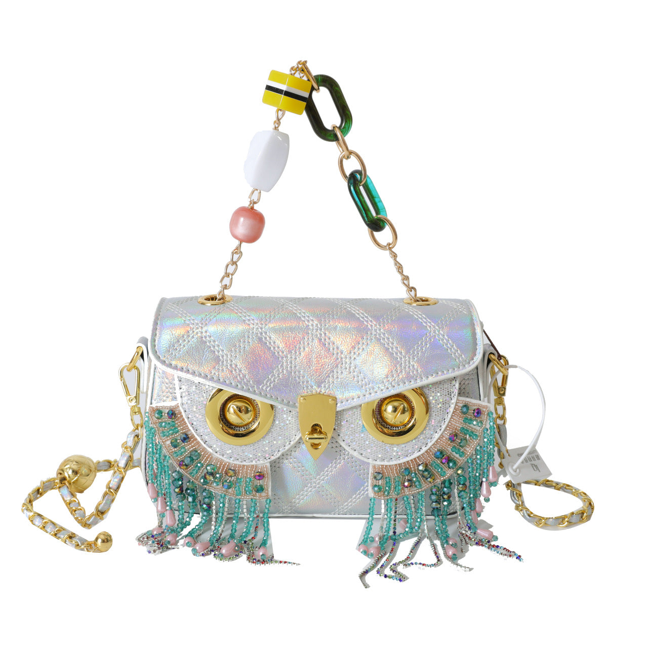 Women's Detachable Light Luxury Owl Mask Shape Shoulder Bags