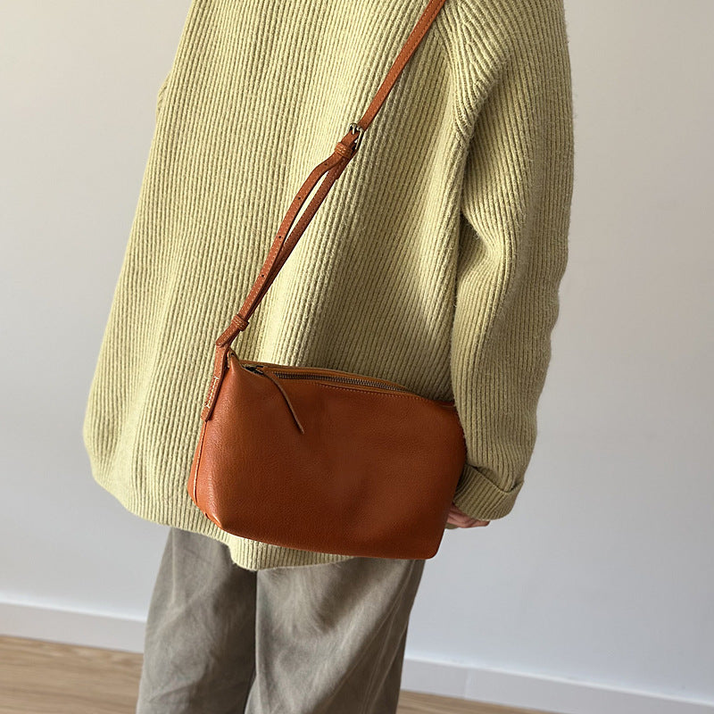 Leather First Layer Vegetable Tanning Cowhide Crossbody Bags
