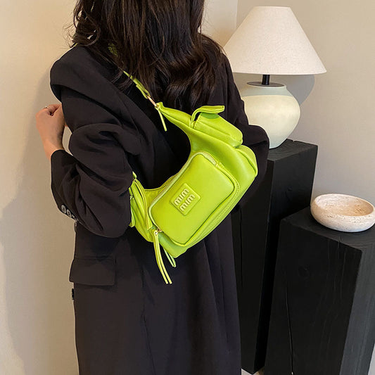 Women's High-grade Large Capacity Motorcycle Underarm Simple Shoulder Bags