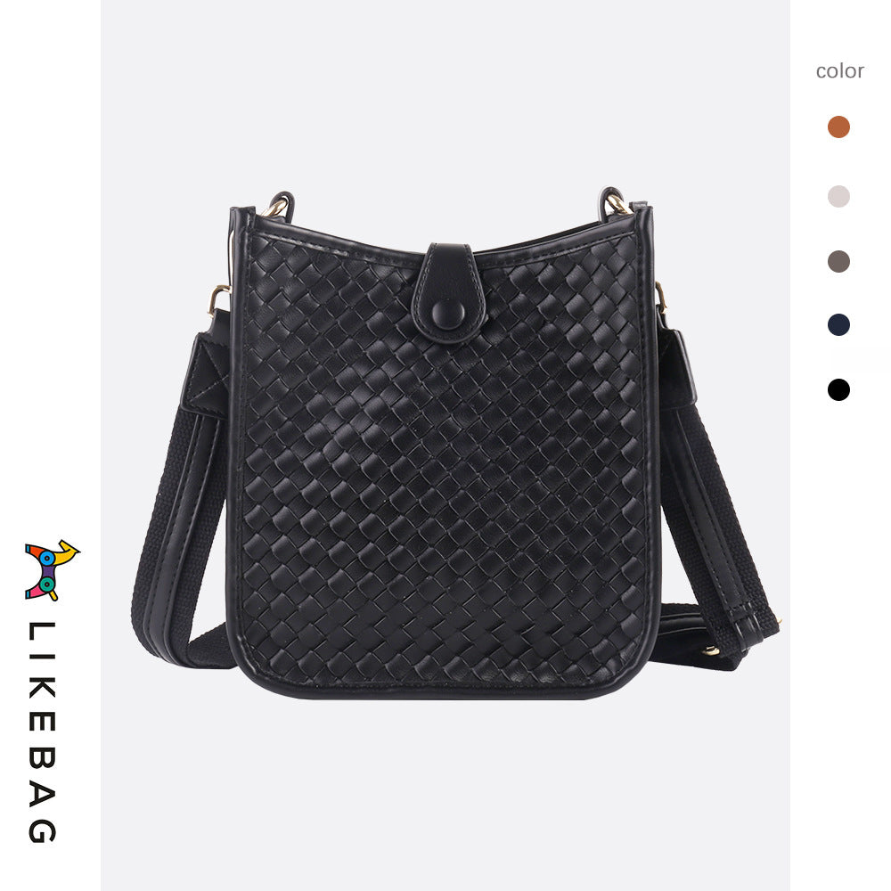 Women's Trendy Texture Woven Ribbon Commuter Crossbody Bags