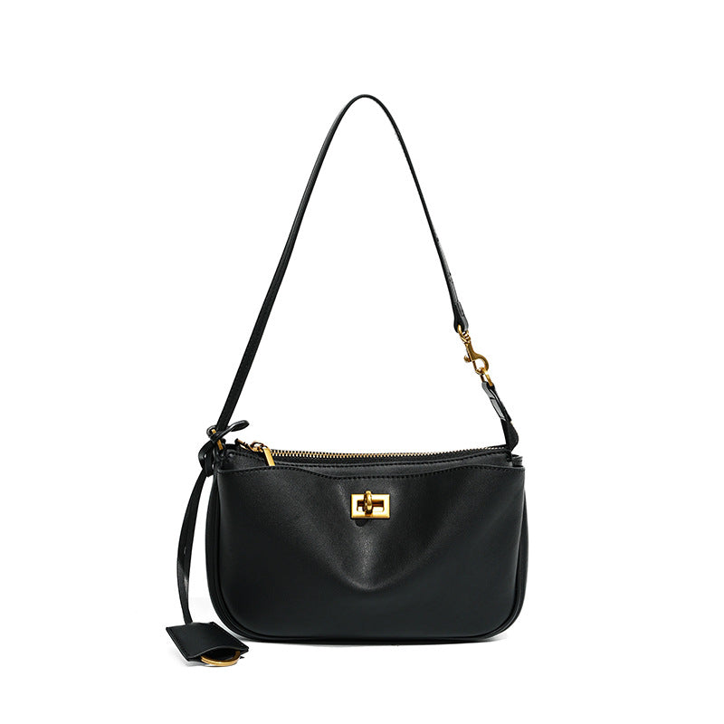 Niche Portable Baguette High-grade Leather Kelly Armpit Bags