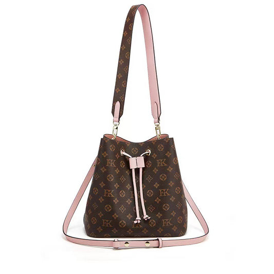 Women's Printed Letters Drawstring Special Interest Light Crossbody Bags