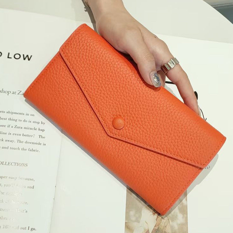 Women's Genuine Leather Short Cowhide First Layer Ladies Wallets