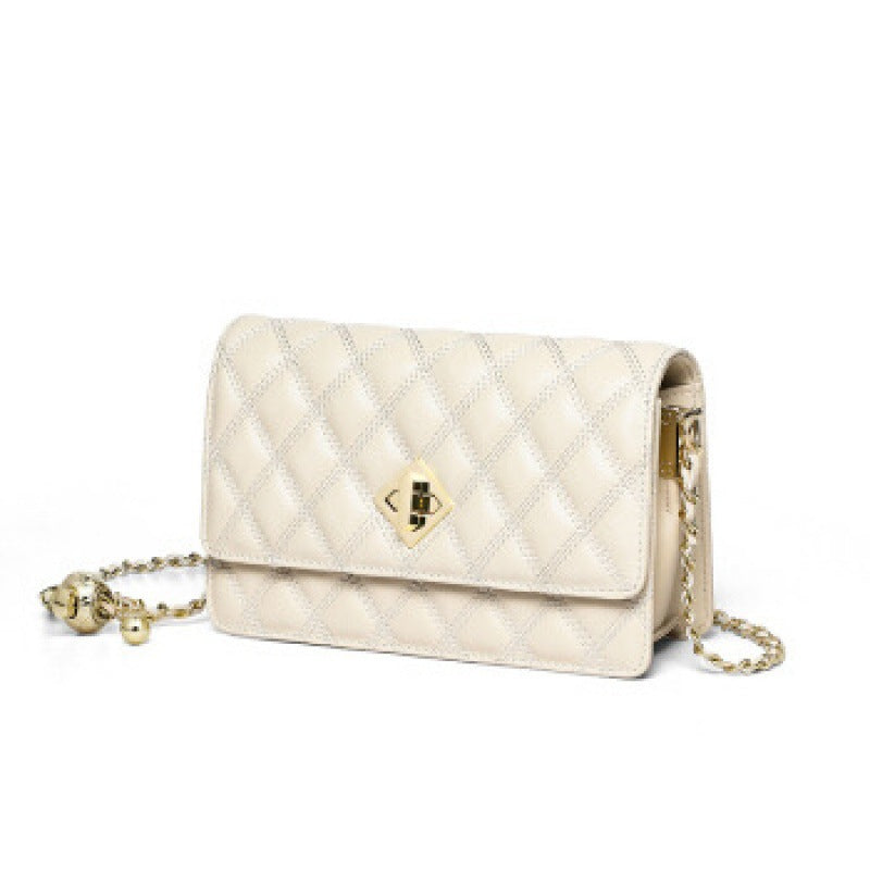 Women's Cowhide Fashion Classic Style Rhombus Chain Bags