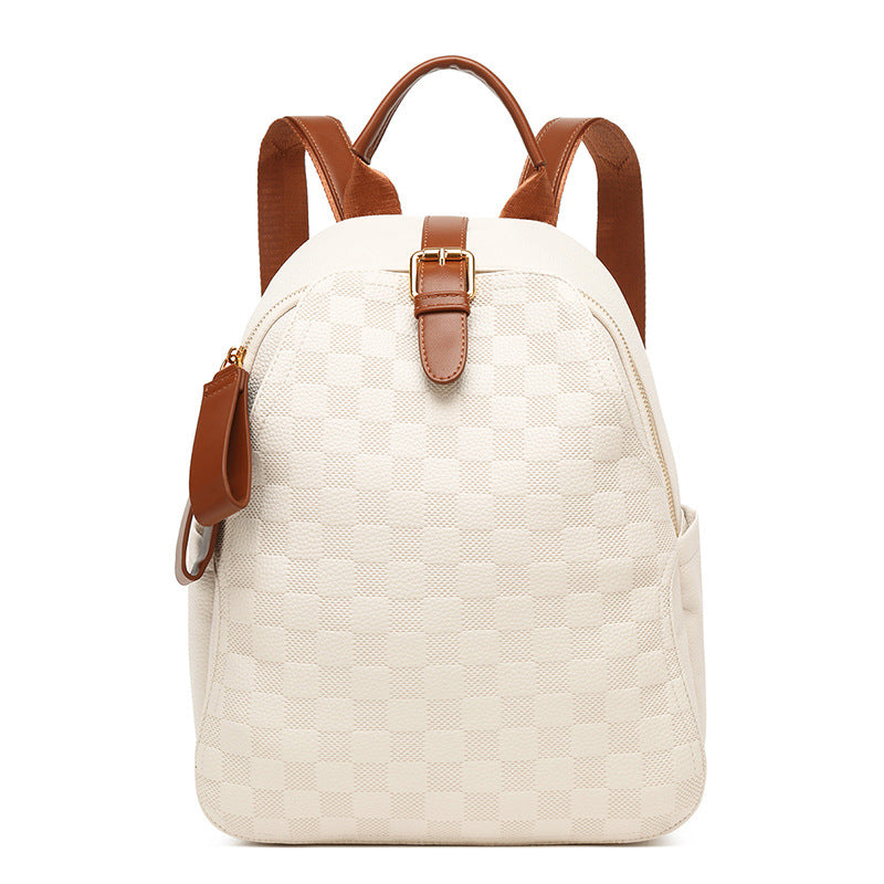 Women's Light Luxury Chessboard Grid Fashion Trendy Backpacks