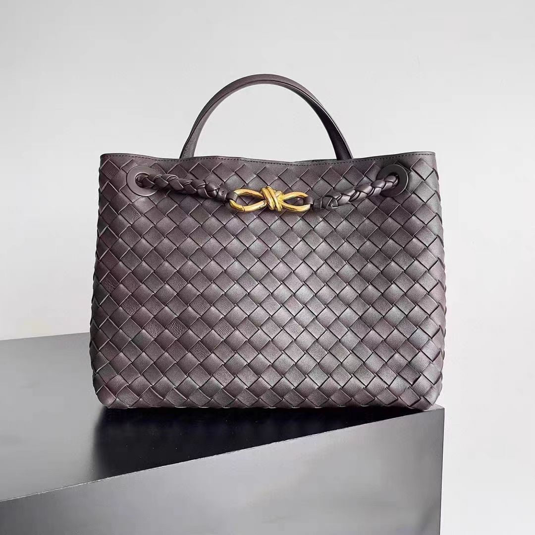 Unique Authentic Leather Weave Versatile Large Shoulder Bags