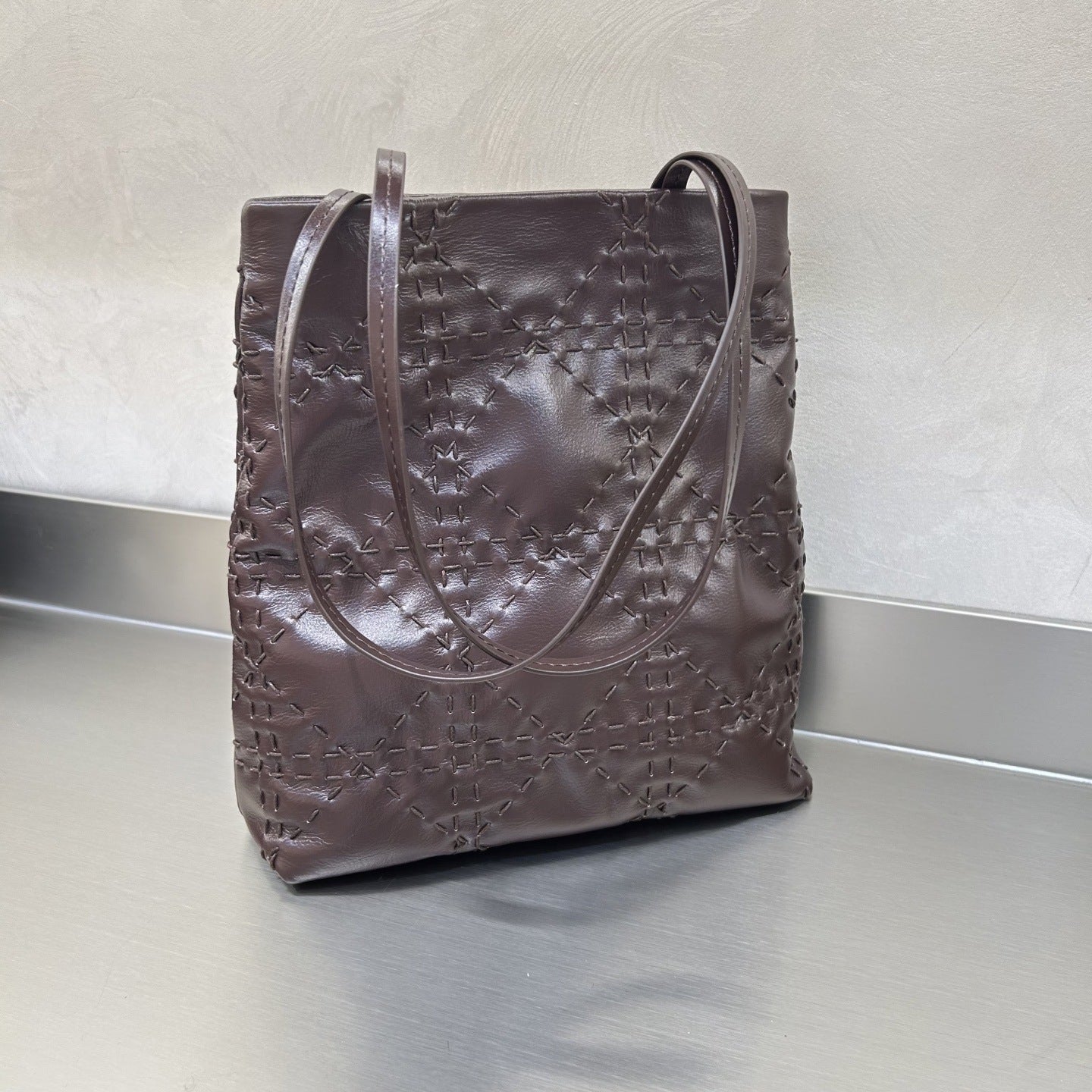 Women's Niche Rhombus Single Retro High Sense Shoulder Bags