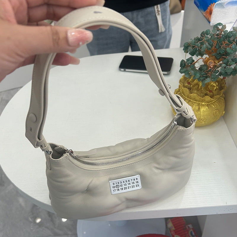 Women's Size Underarm Genuine Leather Selenodont Sponge Bags