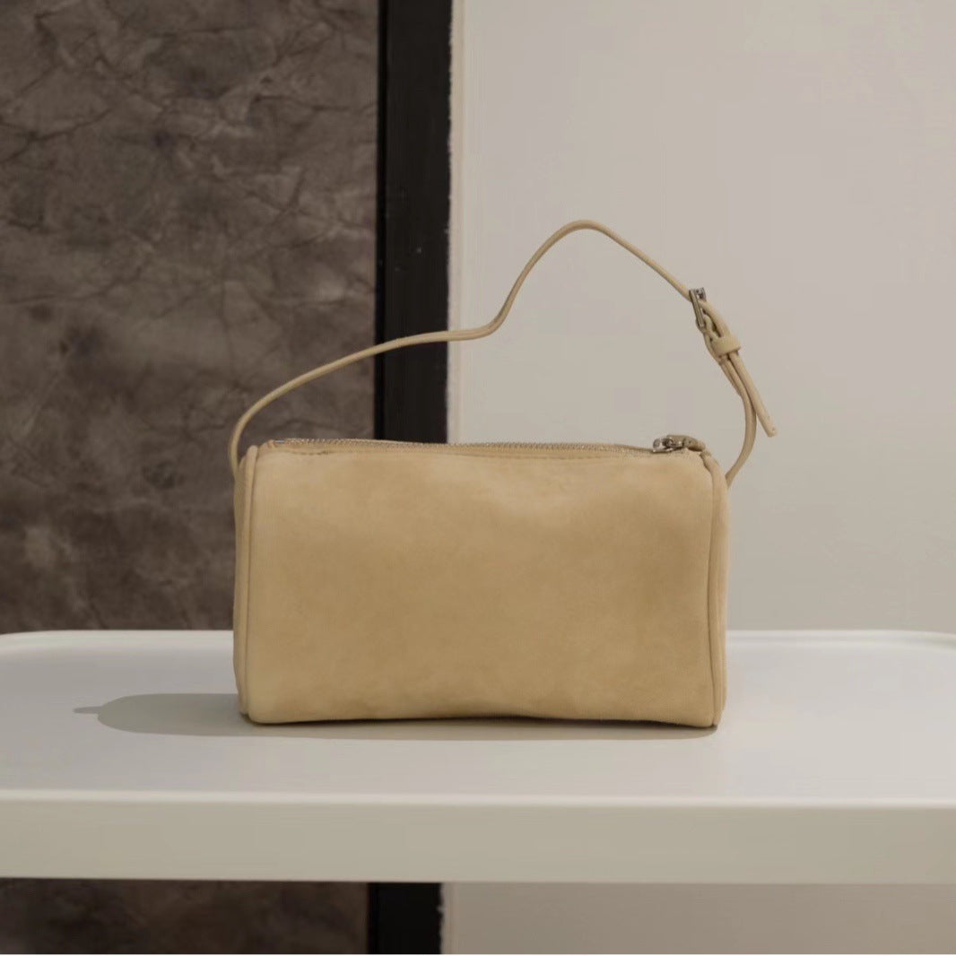 Women's Pencil Genuine Leather Suede Lunch Box Shoulder Bags