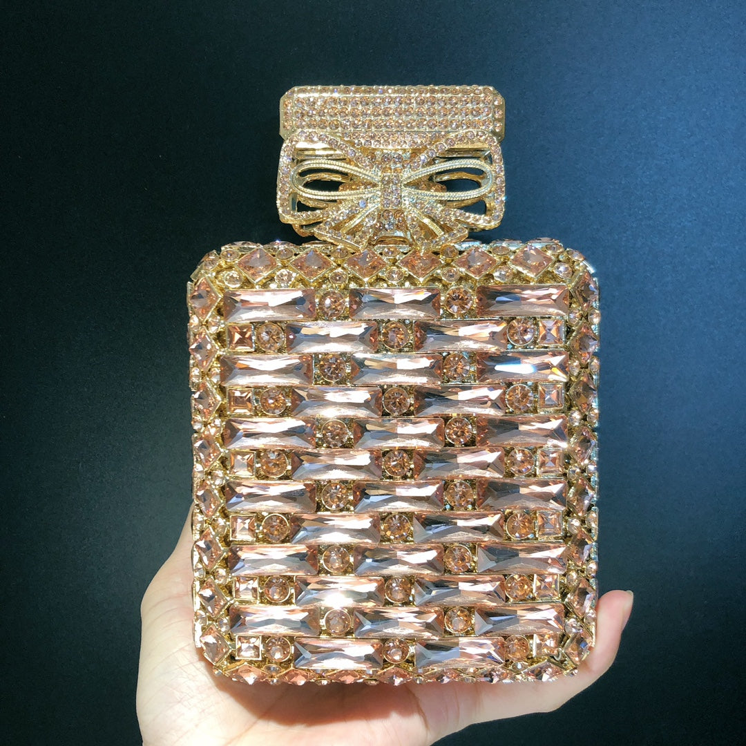Perfume Bottle Diamond Clutch Banquet Crystal Evening Bags