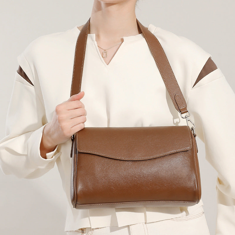 Women's High-grade Large Capacity Genuine Leather Pillow Crossbody Bags
