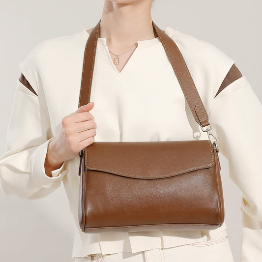 Women's High-grade Large Capacity Genuine Leather Pillow Crossbody Bags