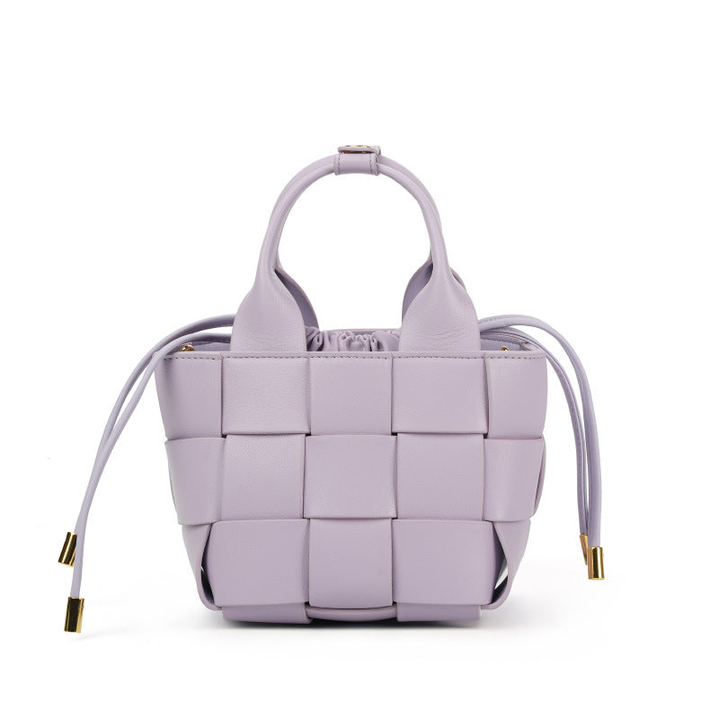 Genuine Leather Woven High-grade Vegetable Basket Bags