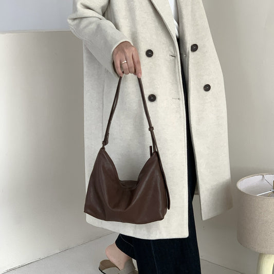 Idle Style Vegetable Tanned Sheepskin Leather Bags