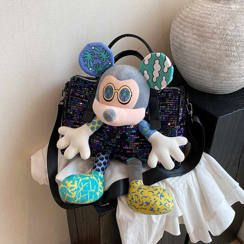 Fashion Cartoon Mickey Female College Doll Shoulder Bags