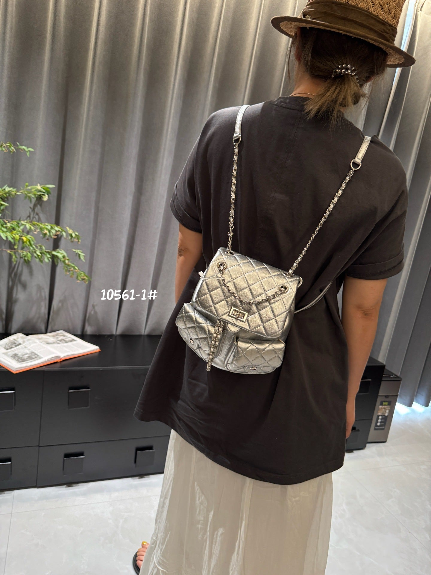 Women's Classic Style Rhombus Chain Summer High-grade Backpacks