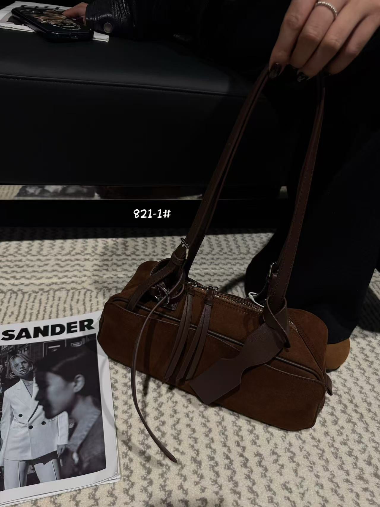 Women's Retro Lazy Style Genuine Leather Frosted Crossbody Bags