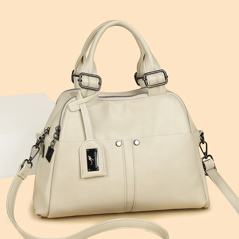 Portable Soft Leather Female Large Capacity Handbags