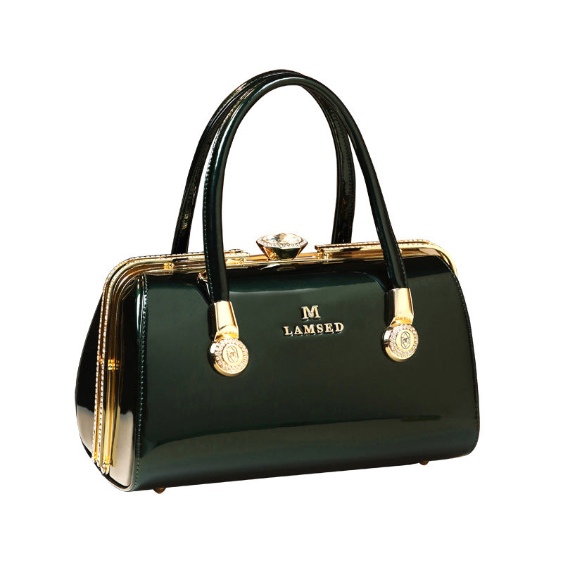 Women's Patent Leather Mother Bright Large Capacity Handbags