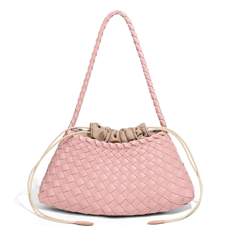 Women's French Fashion Hand-woven Portable Vegetable Basket Shoulder Bags