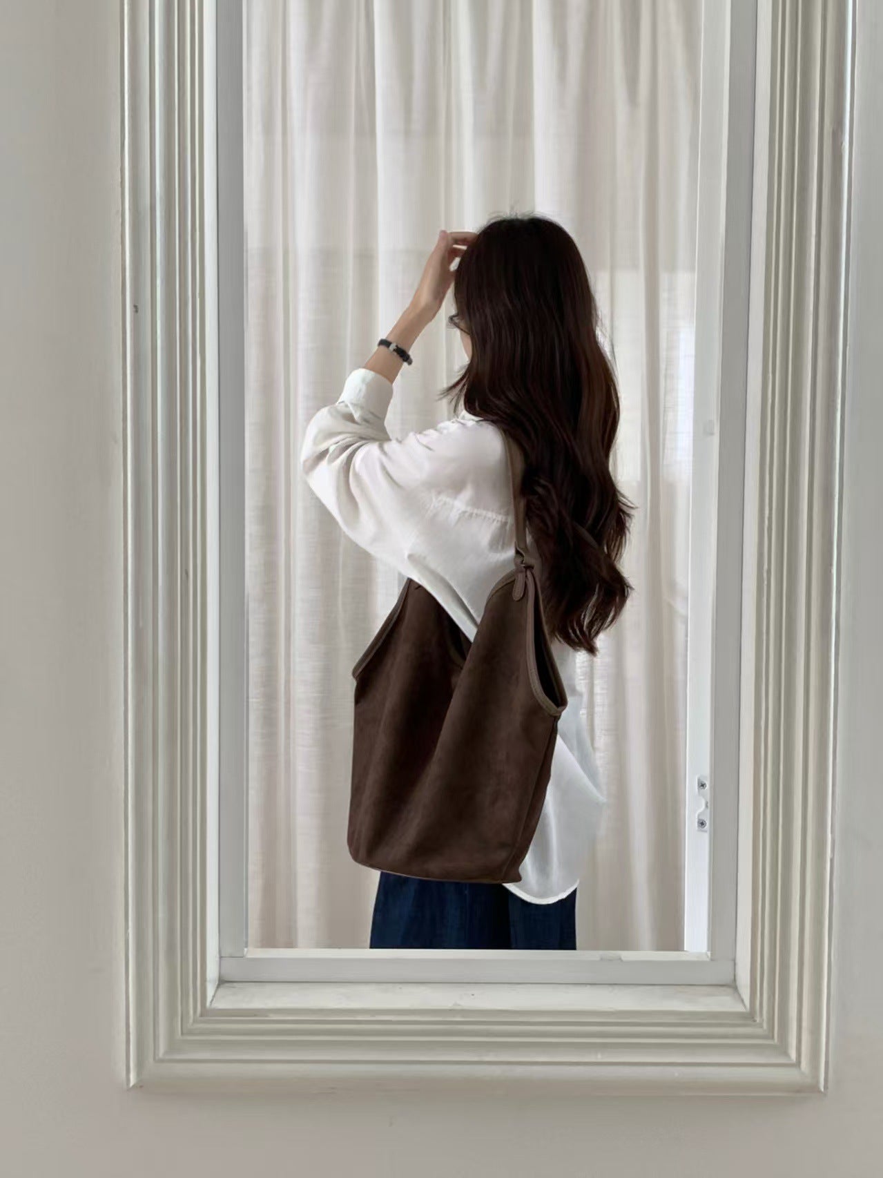 Fashion Cool Suede Vegetable Basket Commuter Tote Bags