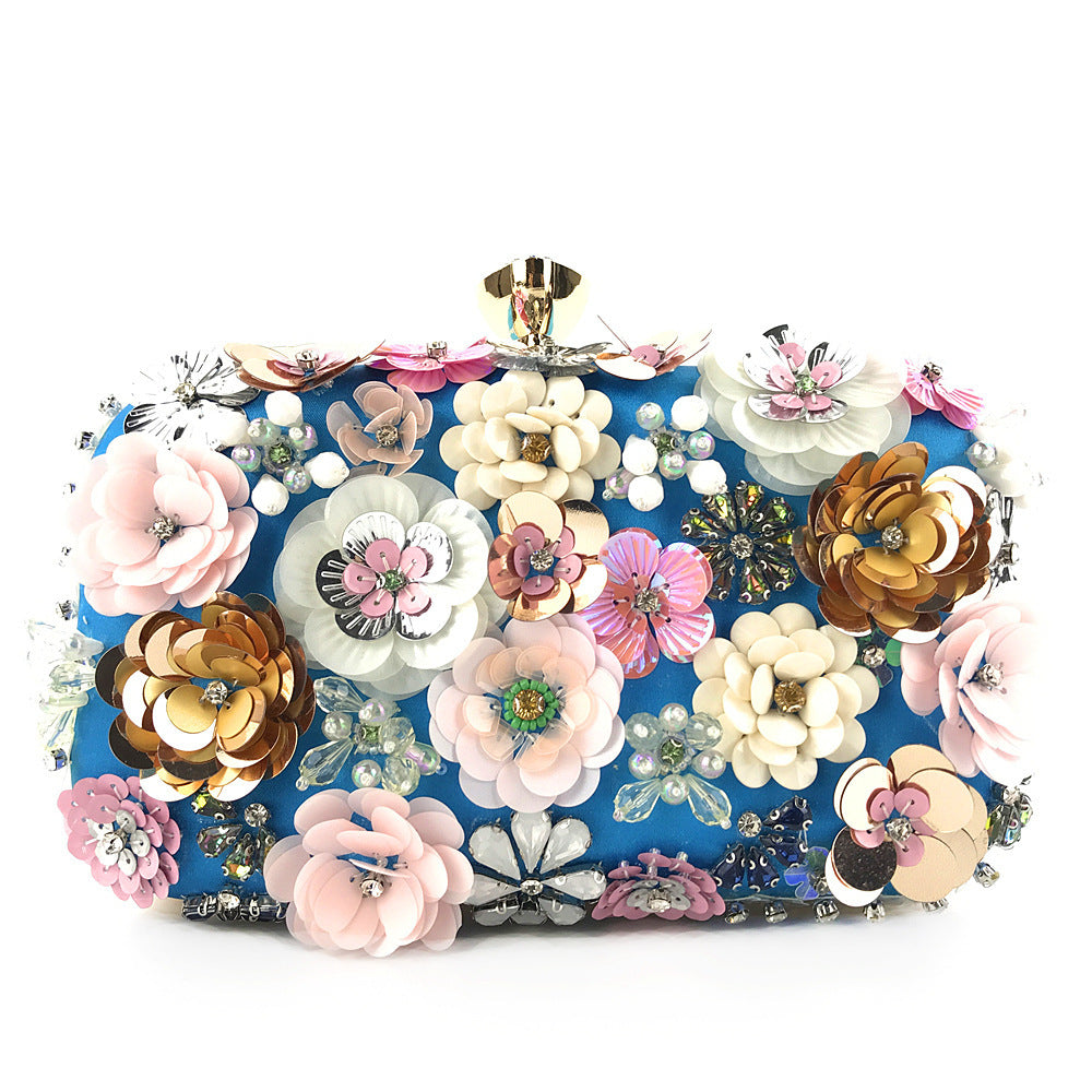Women's Dinner Hand Embroidered Flower Beaded Banquet Wedding Evening Bags