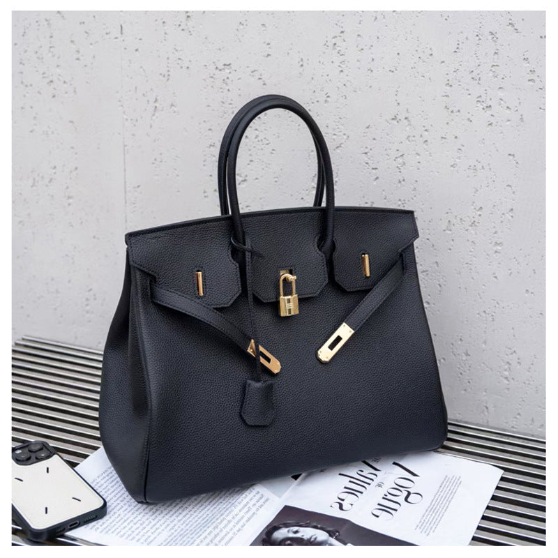 Women's Retro Fashion First Layer Cowhide Genuine Leather Handbags