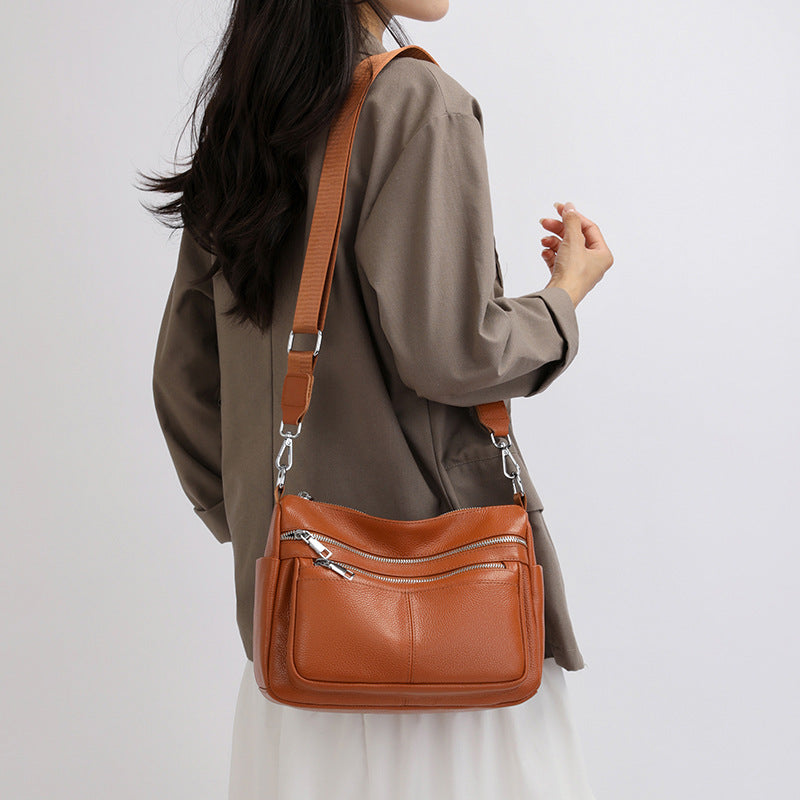 Women's Leather Large Capacity First Layer Bags