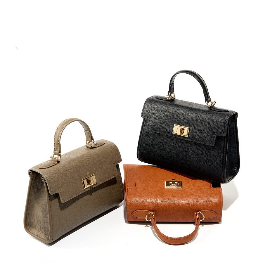 Women's Classic Commuter Versatile Cowhide Trendy Retro Crossbody Bags