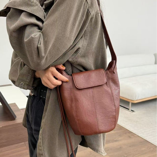 Niche Pumpkin Personalized Genuine Large Capacity Handbags