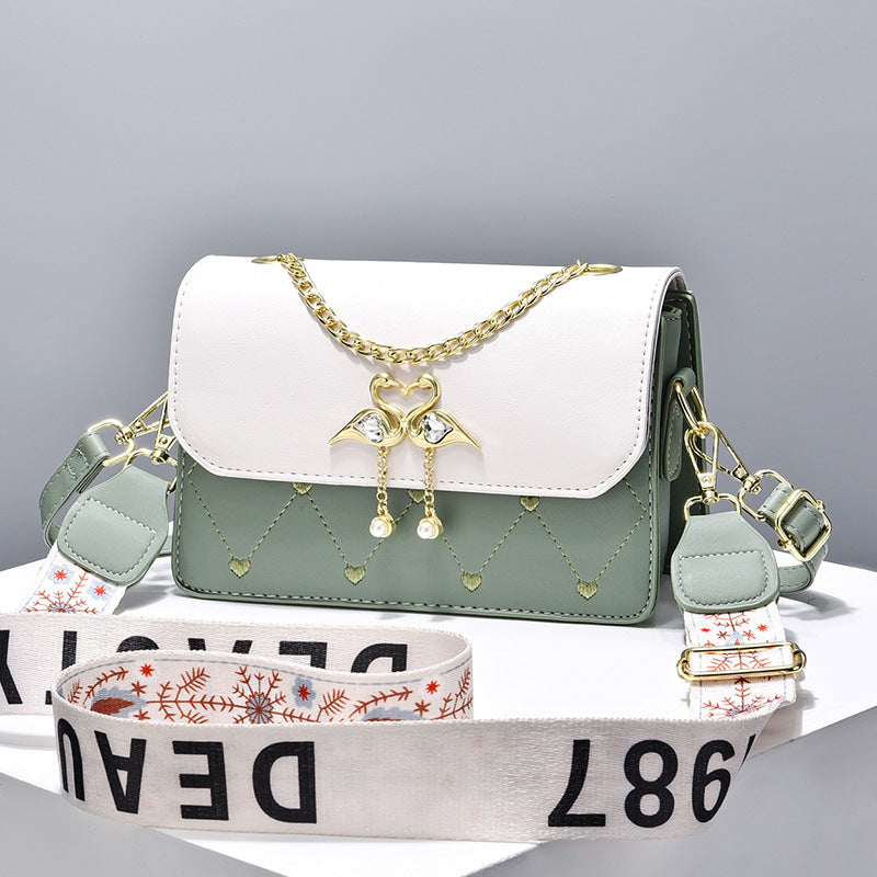 Women's Western Style Texture Embroidered Simple Chain Shoulder Bags