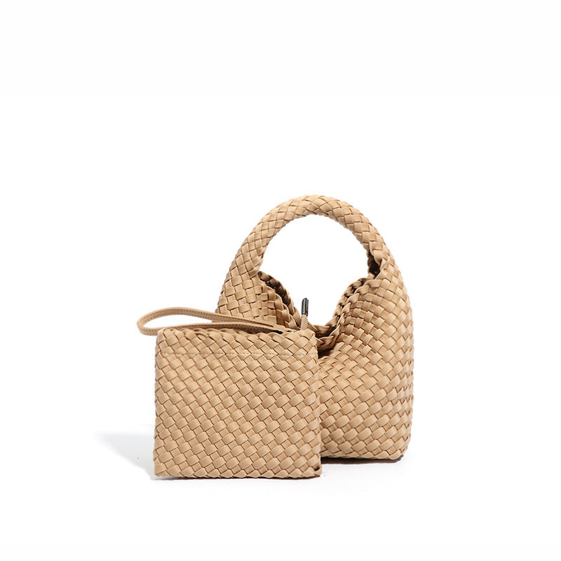 Trendy Retro Portable Woven Large Capacity Handbags