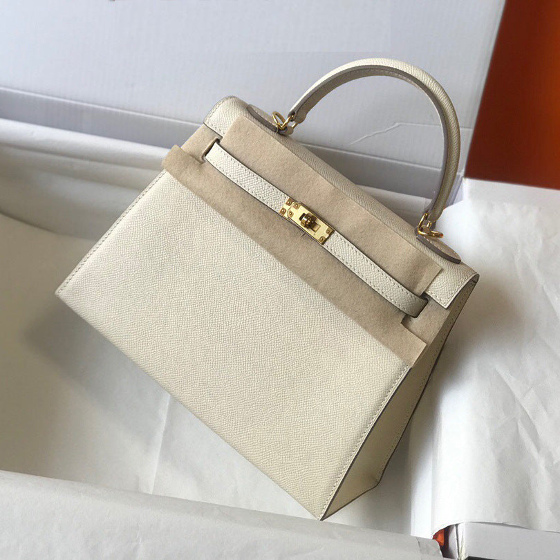 Women's Kelly Hand Palm Pattern Leather Portable Lock