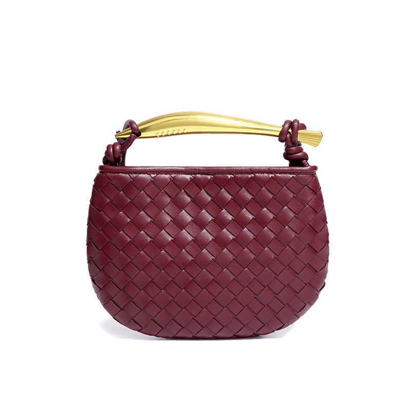 Women's Handmade Woven Fashion Leisure Mini Dumpling Crossbody Bags