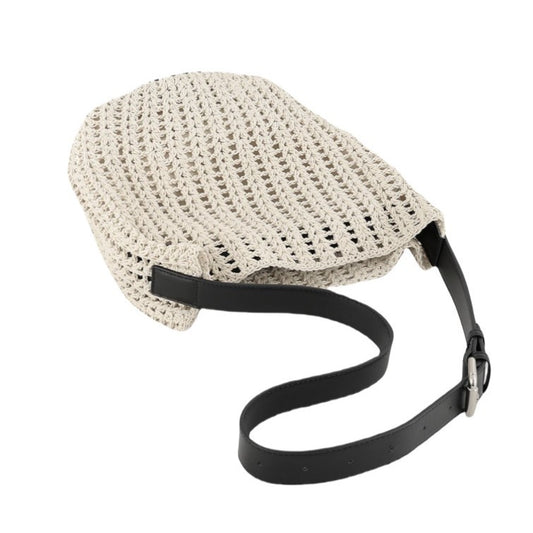 Women's Retro Simple Hollow Weaving Large Capacity Shoulder Bags