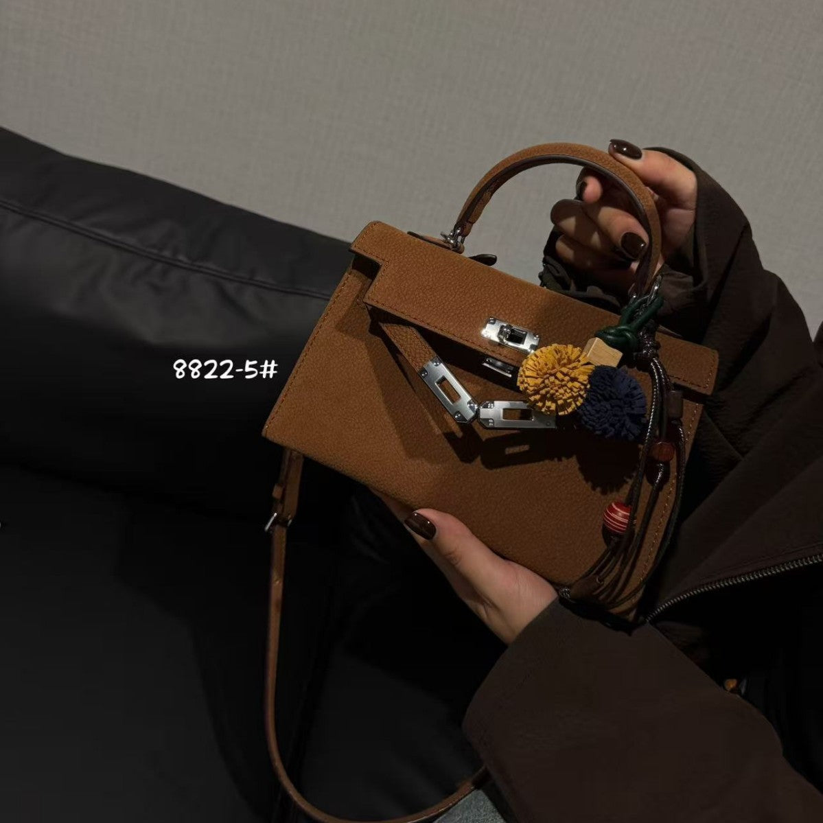 Women's Retro Genuine Leather Niche Portable Kelly Bags