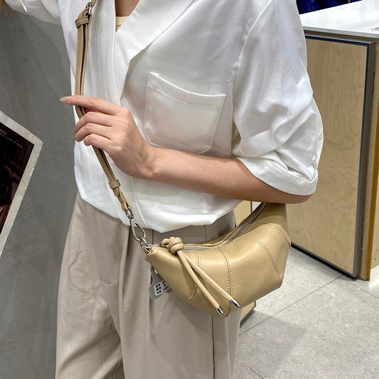 Women's Niche First Layer Cowhide Dumpling Large Capacity Bags