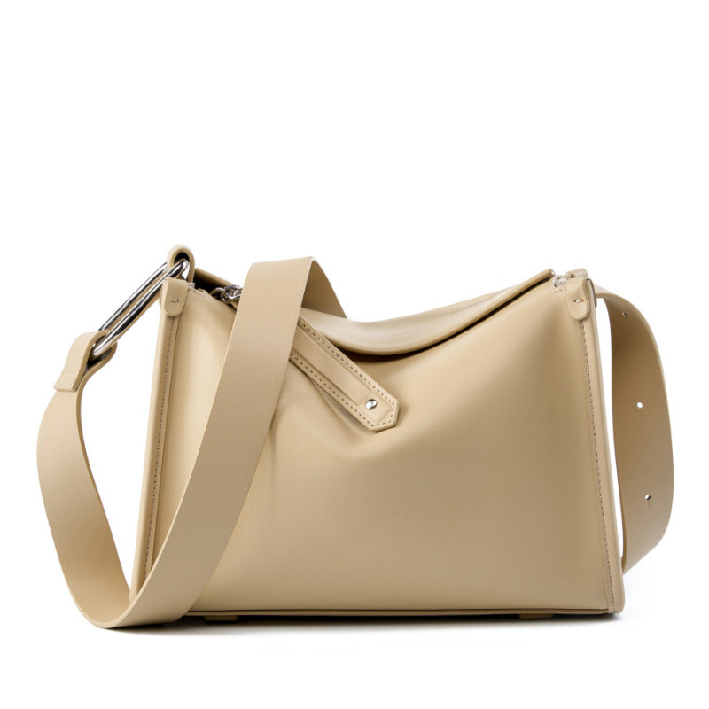 Women's Large Capacity High-grade Toast Commuting Leather Crossbody Bags