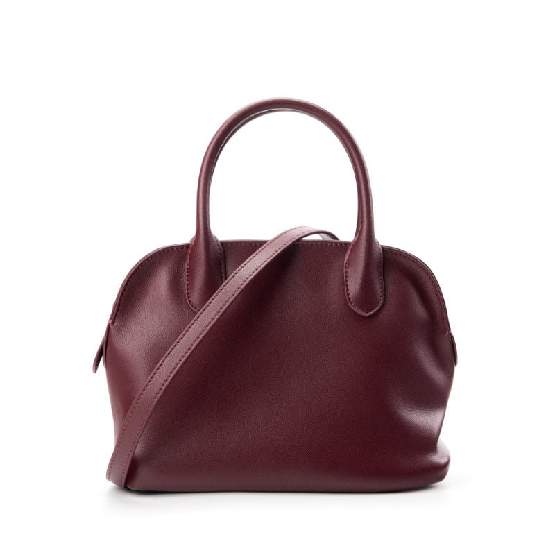 Women's Light Luxury First Layer Cowhide Pleated Fashion Handbags