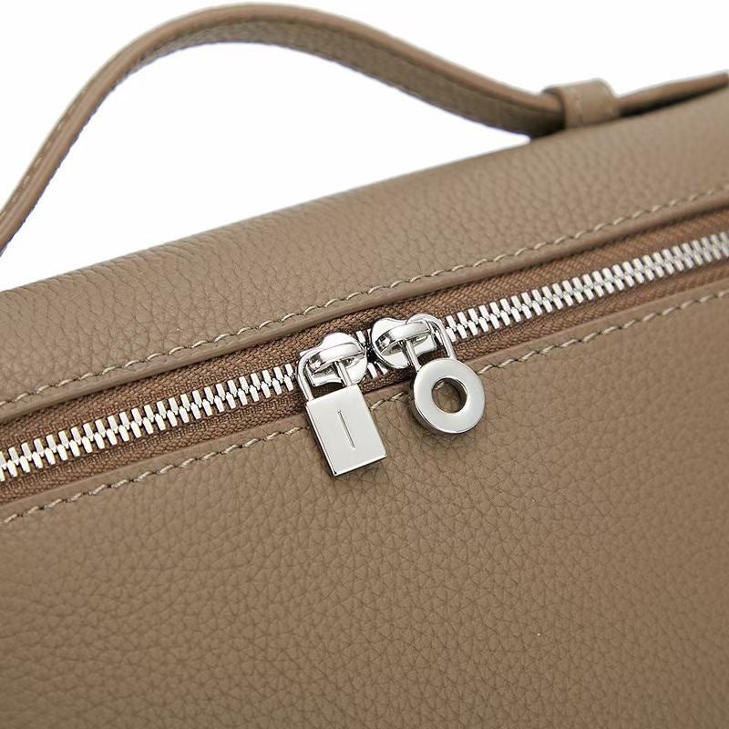 Women's First Layer Cowhide Lunch Box Portable Crossbody Bags