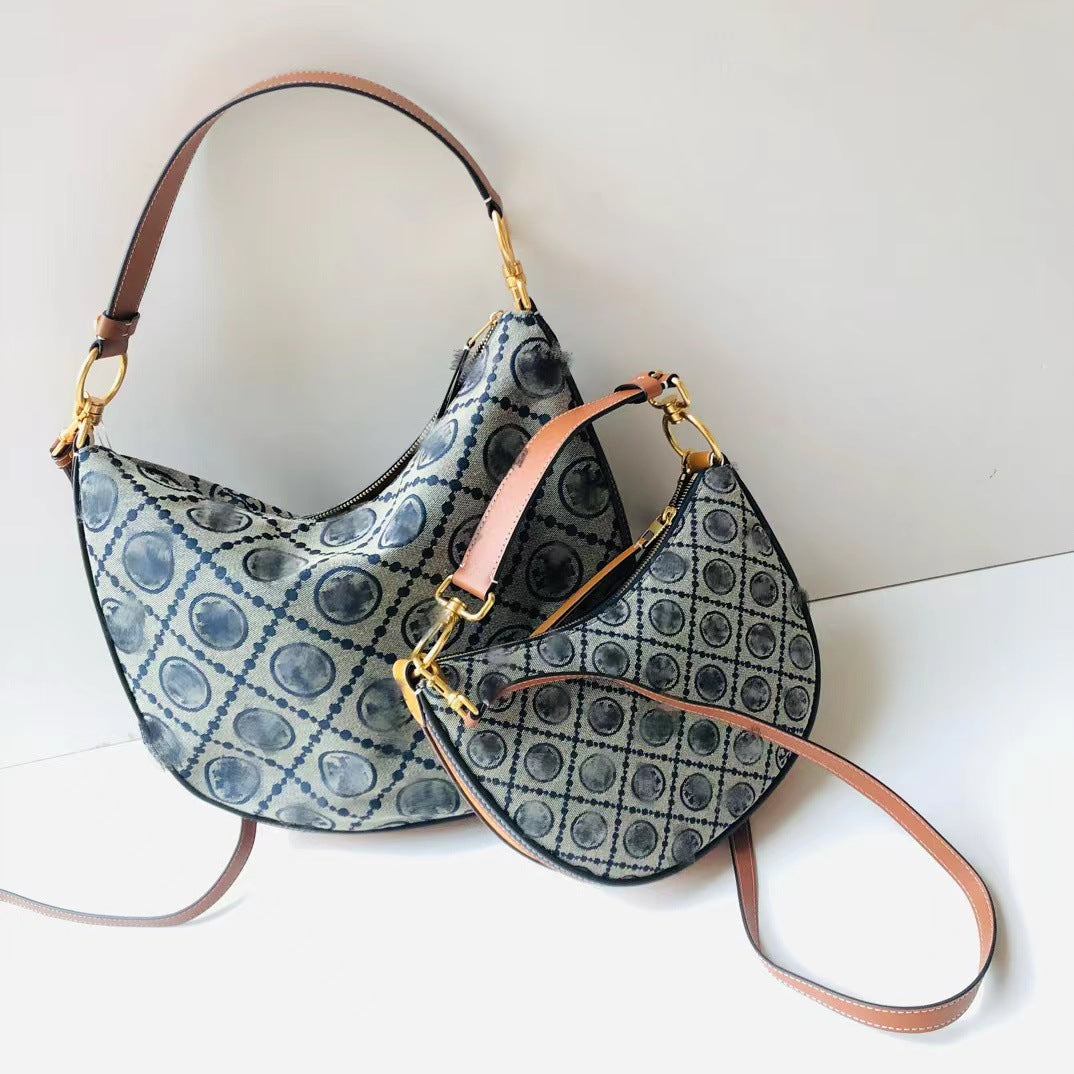 Underarm Jacquard Canvas Crescent Commuter Large Bags