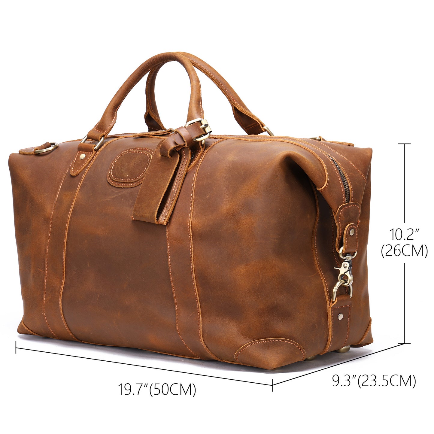 Crazy Horse Leather Large Capacity Genuine Travel Bags