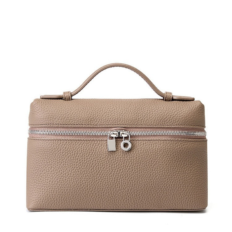 Women's Handmade First Layer Cowhide Lunch Box Bags