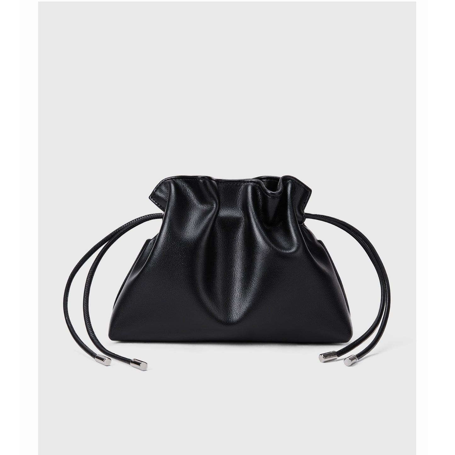 Women's Cowhide Pleated Cloud Drawstring Leisure Soft Crossbody Bags